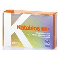 Katabios 60+ - Katabios compresse multivitaminiche per l'attività mentale e fisica, 20 compresse