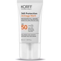 Korff 365 Protection Antiage Matt Gel Crema Viso Mattificante SPF50, 40ml