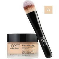 Korff Cure Make Up - Fondotinta in Crema Effetto Lifting N. 01, 30ml + Pennello