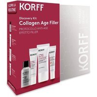Korff Discovery Kit Collagen Age Filler Cofanetto Regalo Soluzione Esfoliante + Siero Viso + Crema Viso + Fluido Viso SPF50+