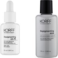 Korff Protocollo Antimacchie Depigmenting AA-PE Siero Viso 30ml + AHA Soluzione Esfoliante 100ml