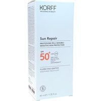 Korff Sun Repair - Fluido Viso Lenitivo SPF50+ Protezione Pelli Sensibili, 40ml