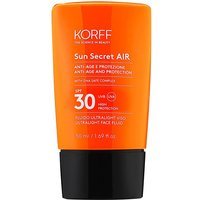 Korff Sun Secret - AIR Fluido Ultralight Viso SPF30 Protettivo Anti-Age, 50ml