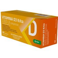 KRKA Farmaceutici Vitamina D3 1000 UI Integratore Alimentare, 60 Compresse