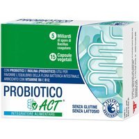 Linea Act Probiotico ACT Integratore di Probiotici con Vitamine B, 15 Capsule