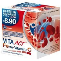 Linea Act Vita Act Integratore Alimentare Ferro + Vitamina C, 60 capsule