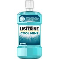 Listerine Cool Mint Collutorio Gusto Menta con Oli Essenziali Antibatterici di Menta Timo Betulla Alito Fresco Igiene Orale Completa, 500ml