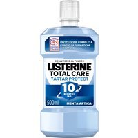 Listerine Total Care Tartar Protect Collutorio Gusto Menta Artica al Fluoro 10 Benefici in 1 Pulizia Denti Tartaro Accurata Protezione Completa, 500ml