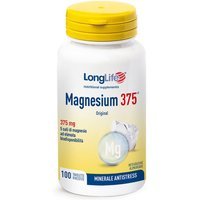 LongLife Magnesium 375 Integratore con 5 Sali di Magnesio, 100 Tavolette