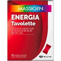 Massigen Energia Integratore Tonico Energetico, 30 Tavolette Masticabili