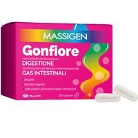 Massigen Gonfiore Integratore Alimentare a base di Enzimi, 20 Capsule