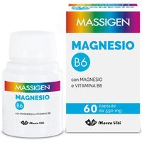 Massigen Magnesio B6 Integratore Alimentare Gusto Limone, 60 capsule