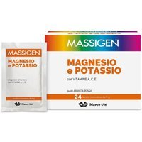 Massigen Magnesio e Potassio Integratore Alimentare, 24 bustine