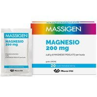 Massigen Magnesio Integratore Alimentare Gusto Limone, 20 bustine