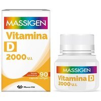 Massigen Vitamina D 2000 U.I. Integratore Alimentare, 90 capsule softgel