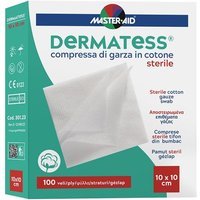 Master-Aid Dermatess - Compresse di Garza Sterile 10x10cm, 100 veli