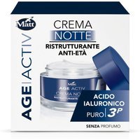 Matt Age Activ - Acido Ialuronico Crema Notte Viso e Collo, 50ml