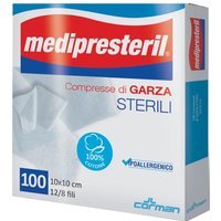 Medipresteril Compresse Di Garza Sterili 12/8, 10x10cm 100 garze