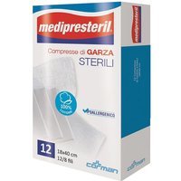 Medipresteril Compresse di Garza Sterili Misura 18 x 40 cm, 12 Pezzi