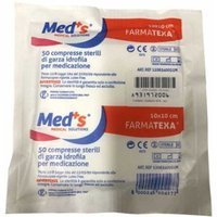 Med's Farmatexa - Compresse Sterili Garza Idrofila Medicazione 10x10 cm, 50Pezzi
