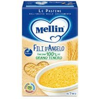 Mellin Pastina Fili d'Angelo dal 5° mese Ingredienti di origine 100% Naturale e Vitamina B1, 320g