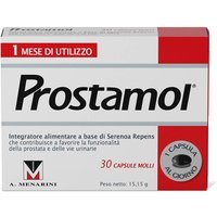 Menarini Prostamol Integratore Alimentare con Serenoa repens per la Funzionalità della Prostata e delle Vie Urinarie, 30 Capsule