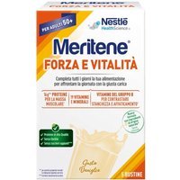 Meritene Forza & Vitalità - Alimento con Proteine Vitamine e Minerali gusto Vaniglia, 5 bustine