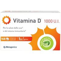 Metagenics Vitamina D 1000 U.I. Immunità Salute Ossa, 168 Compresse Masticabili