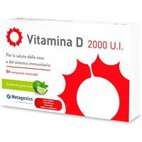 Metagenics Vitamina D 2000 U.I. Immunità e Salute Ossa, 84 Compresse Masticabili