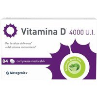 Metagenics Vitamina D 4000 U.I. Immunità e Salute Ossa, 84 Compresse Masticabili