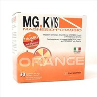 MG.K VIS Magnesio Potassio Integratore Gusto Arancia, 30 bustine