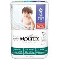 Moltex Pure & Nature - Pants Mutandina Pannolino Taglia 6 XL 14+ Kg, 18 pannolini