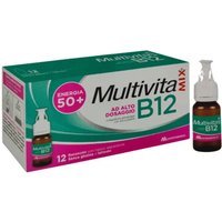 Montefarmaco Multivitamix - B12 Integratore Alimentare Energia 50+, 12 flaconcini