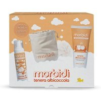Morbidì Kit Regalo Albicoccola - Cofanetto per la detersione con bagnodoccia e mousse viso, 4 pezzi