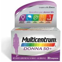 Multicentrum Donna 50+ Integratore Multivitaminico Minerale Calcio Ferro, 30 Cpr