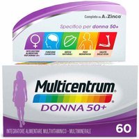 Multicentrum Donna 50+ Integratore Multivitaminico Minerale Calcio Ferro, 60 Cpr