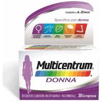 Multicentrum Donna Integratore Vitamina D Calcio Ferro Acido Folico, 30 Compresse