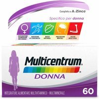 Multicentrum Donna Integratore Vitamina D Calcio Ferro Acido Folico,60 Compresse