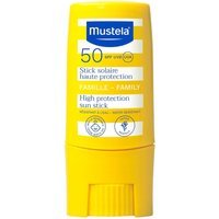 Mustela Stick Solare Protezione Molto Alta SPF50+ Viso e Labbra Bimbi, 10ml