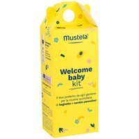 Mustela Welcome Baby Kit Cofanetto Regalo Detergente 200ml + Pasta Cambio 50ml + Catenella Portaciuccio