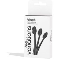 My Variations Testine di ricambio per Spazzolino Elettrico colore Nero, 3 testine