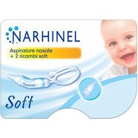 Narhinel Aspiratore Nasale Neonati e Bambini Soft con 2 Ricambi Soft con Filtro