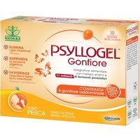 Nathura Psyllogel - Gonfiore Integratore di Enzimi e Probiotici, 10 Bustine