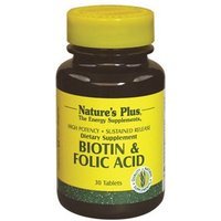 Nature's Plus Biotina con acido folico 30 Tavolette