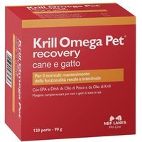 NBF Lanes Krill Omega Pet Recovery Mangime Complementare per Cane e Gatto,120 Perle