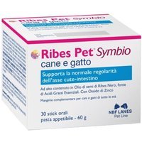 NBF Lanes Ribes Pet Symbio Mangime Complementare per Cani e Gatti, 30 stick