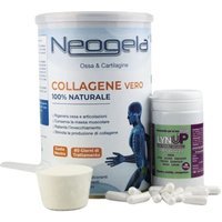 Neogela Pack Ossa Sane Collagene Vero Integratore 400g + Lynup Multivitaminico 80 Capsule