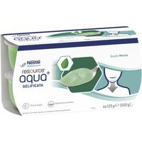 Nestlé Resource - Aqua+ Gelificata Facile da Deglutire Gusto Menta, 4 x 125g