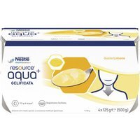 Nestlé Resource - Aqua+ Gelificata Gusto Limone, 4 x 125g