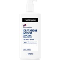 Neutrogena Crema Corpo Fluida ad Idratazione Intensa Senza Profumo Ipoallergenica per Pelle Secca e Sensibile, 400ml